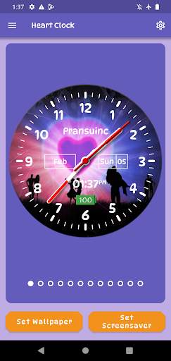 Heart Clock Live Wallpaper screenshot 1