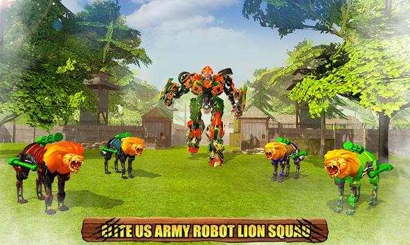 Angry Lion Robot Transforming Games Wild Lion Game screenshot 5