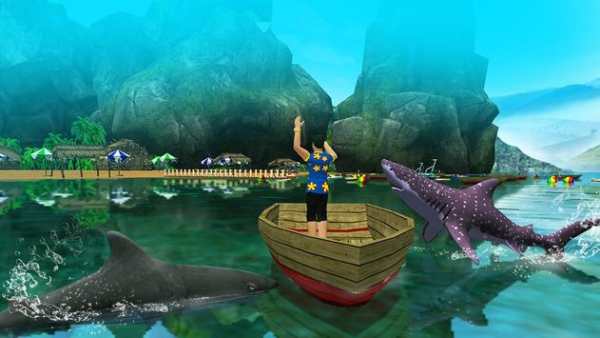 Shark Attack Game - Blue whale sim screenshot 3