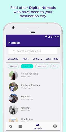 Moving Nomads - City tips & list travelers nearby screenshot 4