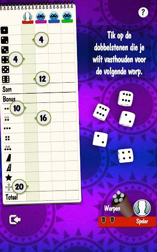 Yatzy Multiplayer - Dobbelspel screenshot 2