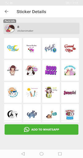 Good Night Sticker For Whatsapp & Stickers Maker screenshot 1
