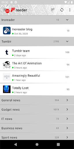 Freeder - Offline News Reader screenshot 1