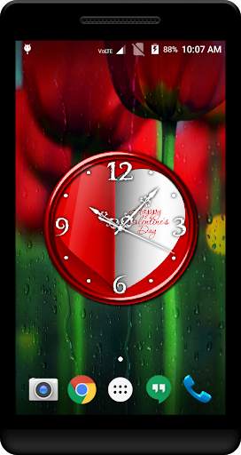 Valentine Clock Live Wallpaper screenshot 2