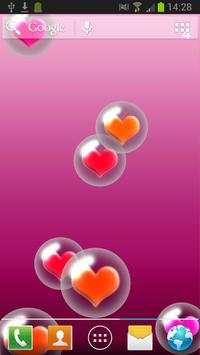 Hearts Bubble LWP Mini Game स्क्रीनशॉट 1