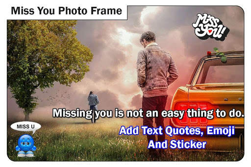 Miss You Photo Frame : Cut Paste Editor screenshot 4