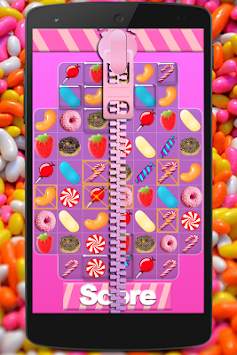 Lovely Candy Zip Screen Lock screenshot 3