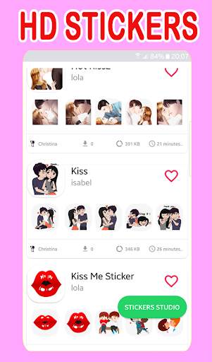 💋Animated Kiss Stickers maker for WhatsApp 😘 screenshot 1