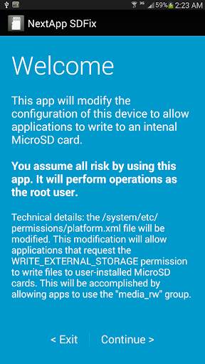 SDFix: KitKat Writable MicroSD (ANDROID 4.4 ONLY) screenshot 1