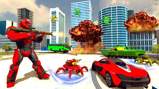 Bus Robot Car Transform - Flying Spider Robot Game screenshot 5