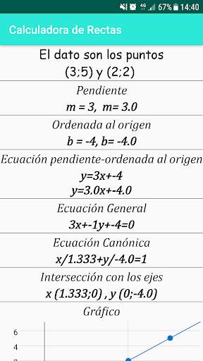 Calculadora de Rectas - Ecuaciones de la Recta. screenshot 3