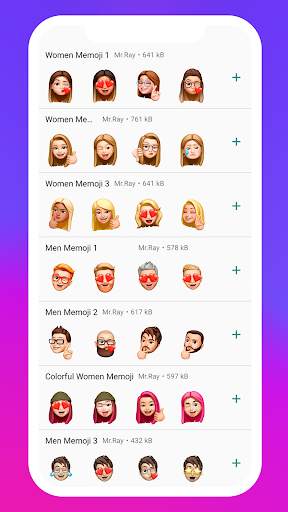 Memoji Stickers - WAStickers screenshot 1