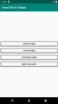 Free Cheats for GTA V screenshot 1