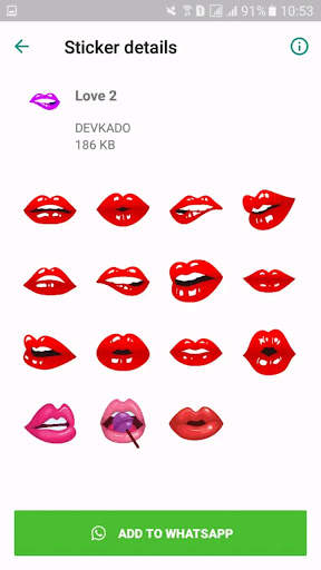 stickers kisses for whatsapp screenshot 2