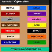 3 4 5 Yaş eğitici oyunlar renkler icon