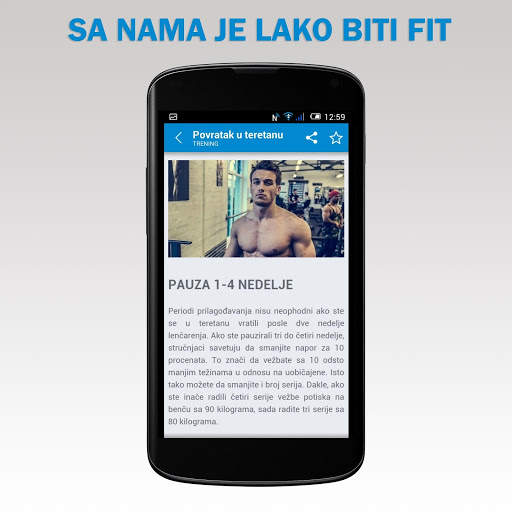 Fitnes i ishrana screenshot 2