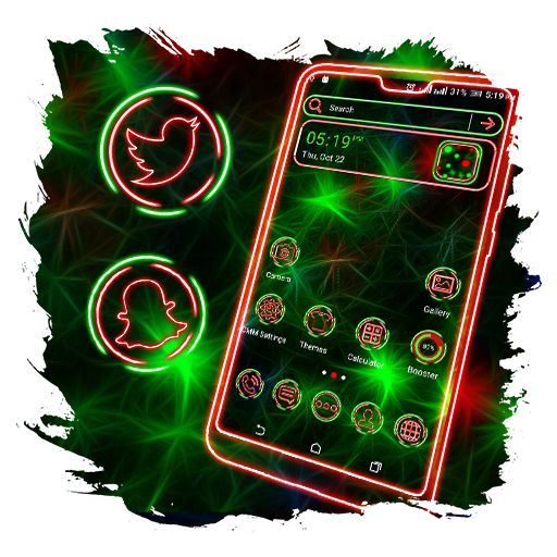Green Light Mesh Launcher Theme icon
