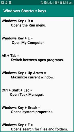 Pc/Laptop Shortcut Key screenshot 6