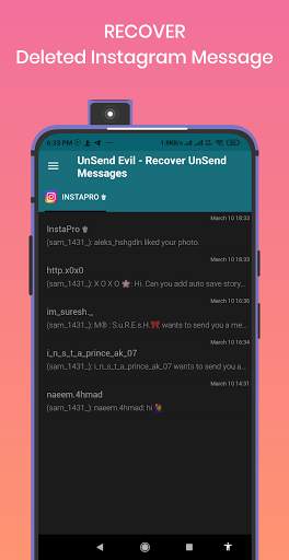 UnSend Evil - Recover Instagram/FB UnSend Messages screenshot 1