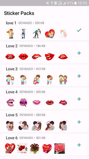 stickers kisses for whatsapp screenshot 6