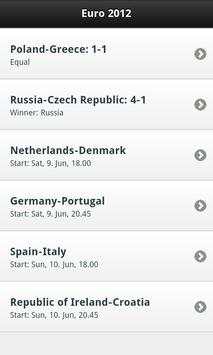 FOOTBALL EURO 2012 WIDGET screenshot 2