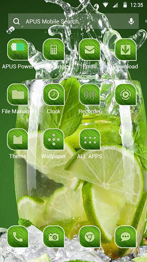 Lime-APUS Launcher theme screenshot 2