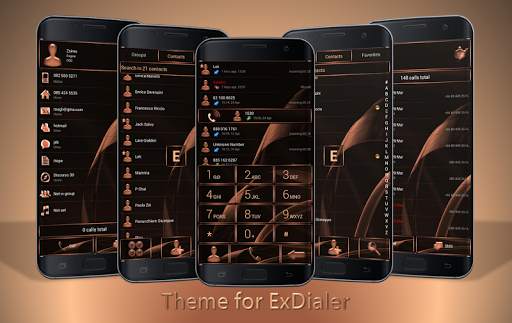 Dialer MetalGate Orange theme 1 تصوير الشاشة