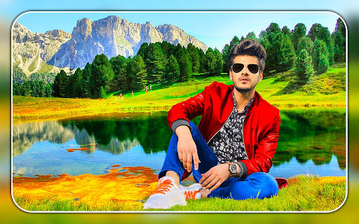 Mountain photo edit hill frame screenshot 1