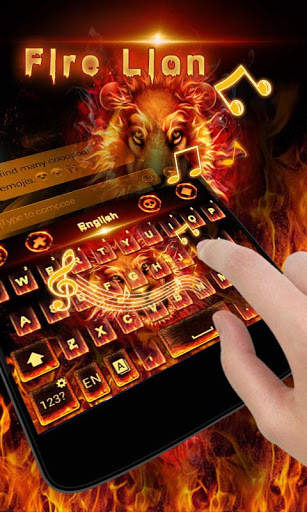 Fire Lion  GO Keyboard  Theme screenshot 4