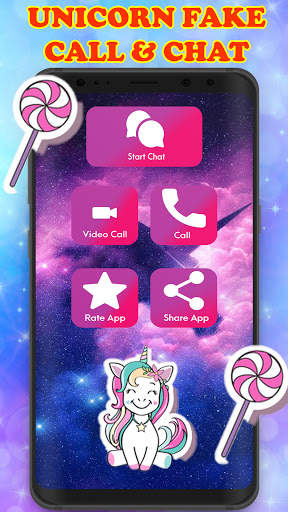 talk with unicorn call and fake Chat PRANK screenshot 2