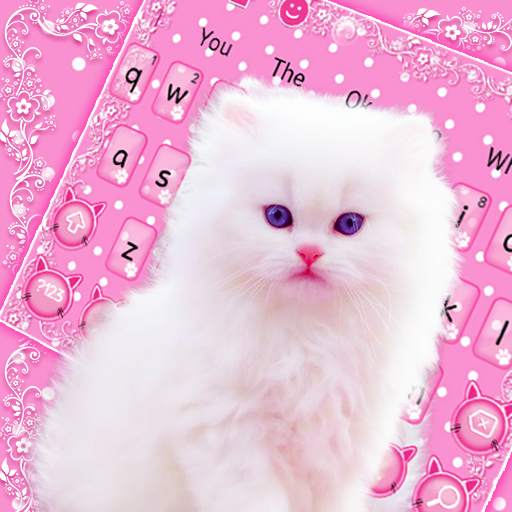 Cute Pink Kitty Keyboard Theme 10001001