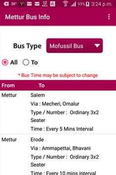 Mettur Bus Info screenshot 4