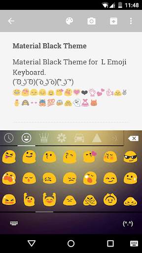 Material Black Emoji Keyboard screenshot 2