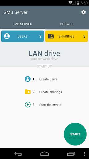 LAN drive - SAMBA Server & Client screenshot 1