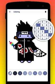 Color By Number Naruto pixel art screenshot 5
