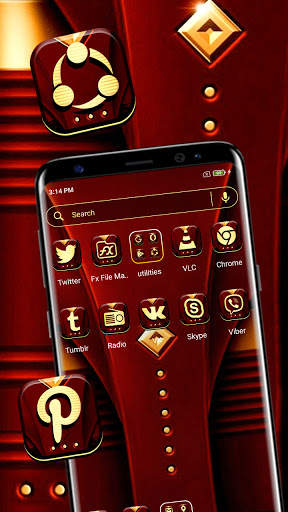 Royal Red Launcher Theme screenshot 4