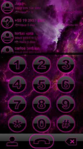 THEME SPACE 2 PINK EXDIALER screenshot 1