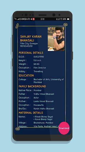 Biodata Maker screenshot 4