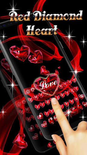 Red Diamond Heart Keyboard screenshot 4