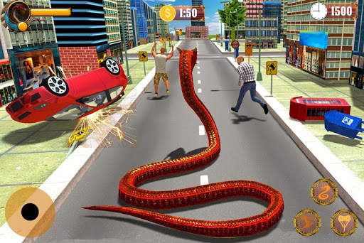 Angry Anaconda Snake Rampage: City Attack screenshot 1