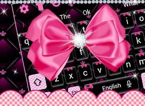 Beautiful Pink Bow Keyboard Theme screenshot 5