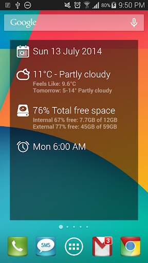DashClock Date Extension screenshot 1