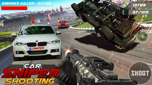 Car Racing Sniper Vs Thieves - Shooting Race games screenshot 1