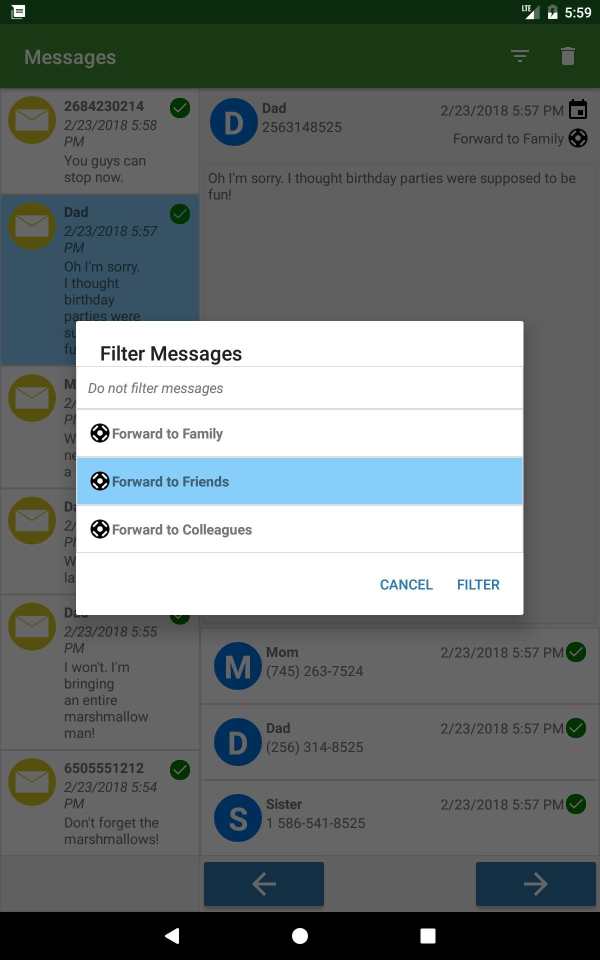 Message Forwarder - SMS, MMS, and Call Forwarding screenshot 22