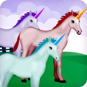 unicorn race game icon