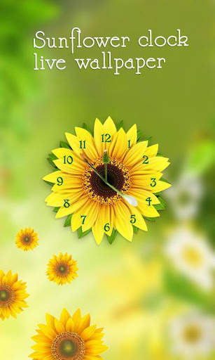 Sunflower Clock Live Wallpaper screenshot 3