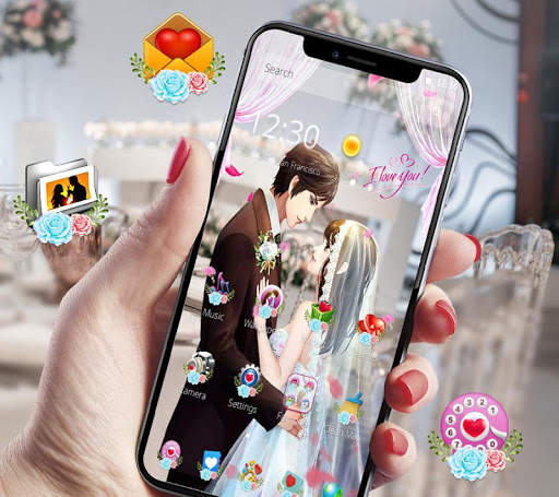 Romantic Wedding Sweet Couple Theme screenshot 1