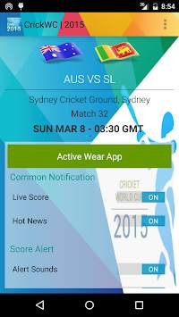 World Cup 2015 - CRICKET SCORE screenshot 2