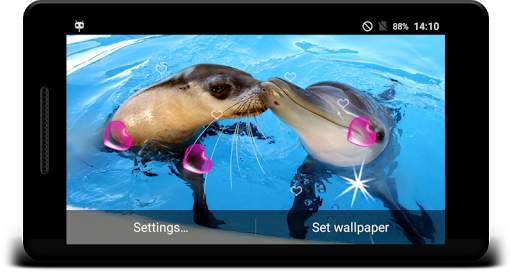 Dolphin Live Wallpaper - Screen Lock, Sensor, Auto screenshot 6