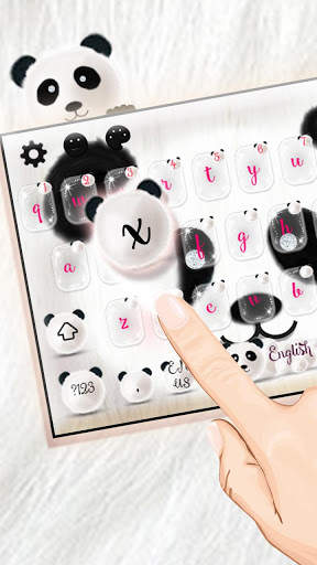 Cute Panda Keyboard Theme screenshot 2